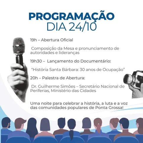 Imagem ilustrativa da imagem Ponta Grossa realiza o 1º Congresso do Movimento Comunitário