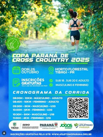 Imagem ilustrativa da imagem Tibagi recebe corrida da Copa Paraná de Cross Country neste domingo