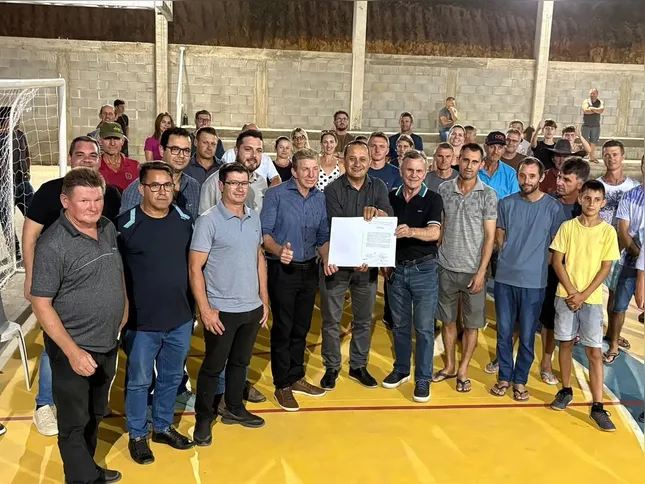 Foi assinada a ordem de serviço para início das obras em Faxinal dos Rodrigues