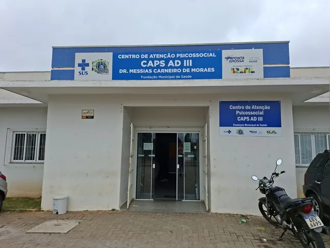 A sede do Caps-AD III em Ponta Grossa.