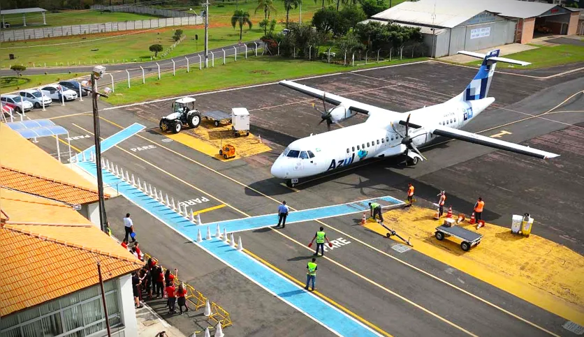 O Aeroporto Sant'Ana completa um ano sem oferta de voos em 29 de março de 2026.