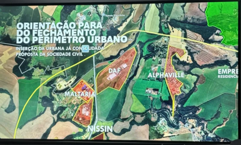 No registro, a proposta para alterar o perímetro do arco norte do contorno rodoviário de Ponta Grossa.