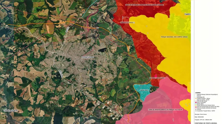 Traçado apresentado pela concessionária Motiva Paraná