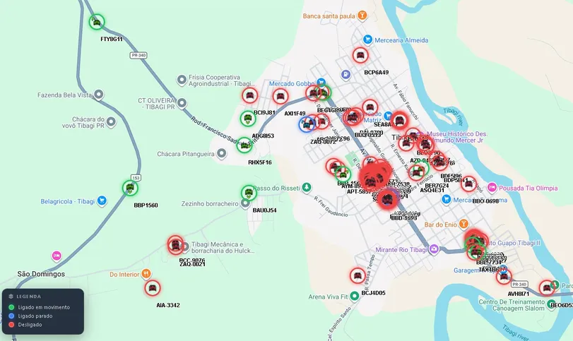 A nova ferramenta está disponível na aba “Rastreamento Frota Municipal”