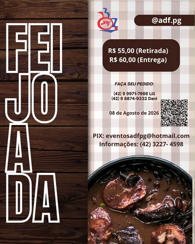 ADFPG realiza feijoada para arrecadar fundos e fortalecer projetos sociais
