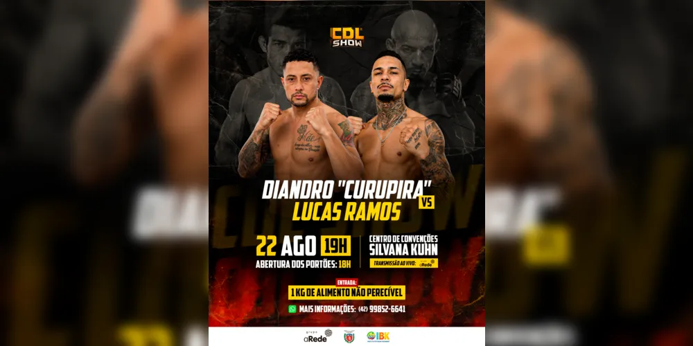 Imagem ilustrativa da imagem Diandro “Curupira” e Lucas Ramos revivem rivalidade em revanche no CDL Show