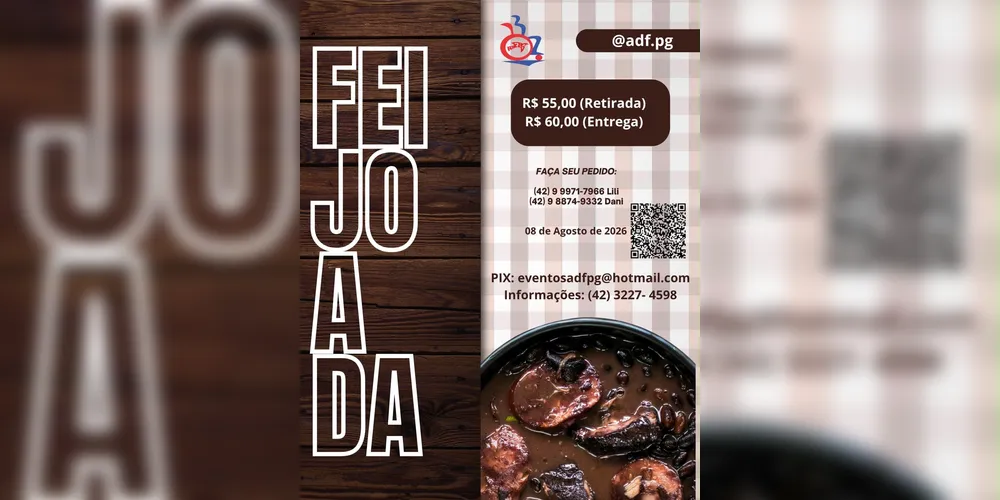 ADFPG realiza feijoada para arrecadar fundos e fortalecer projetos sociais