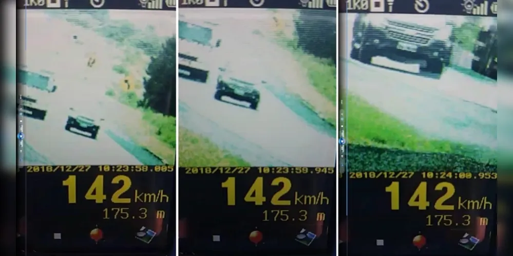 Imagem ilustrativa da imagem Radar da PRF flagra ultrapassagem forçada na BR-277