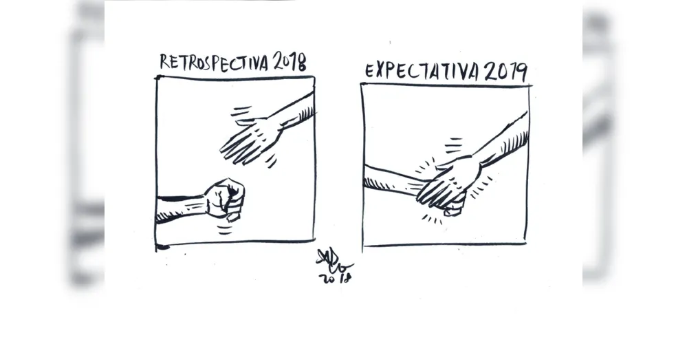 Imagem ilustrativa da imagem Charge da edição deste fim de semana (29/12 a 02/01/2019) do JM