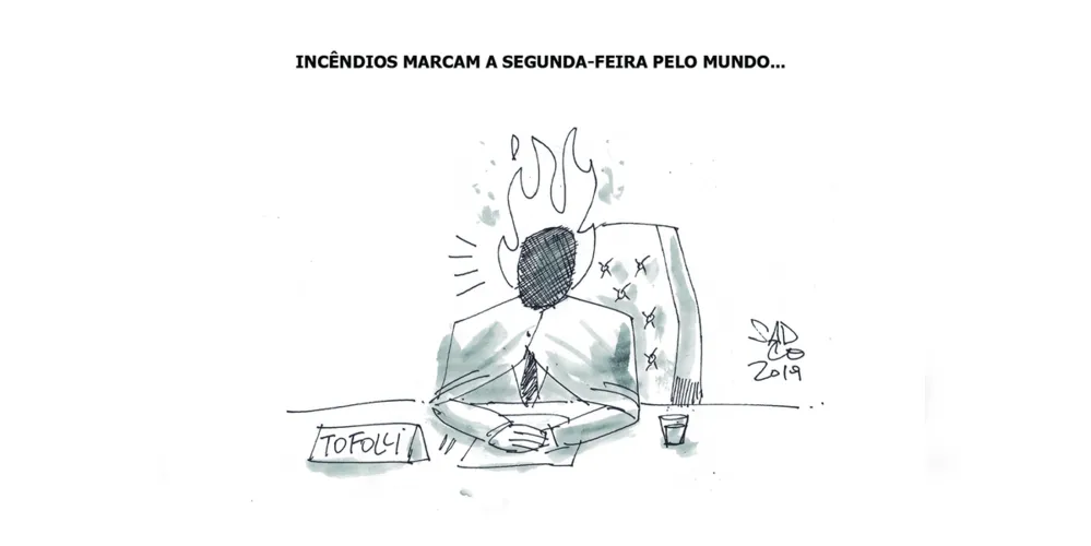 Imagem ilustrativa da imagem Charge da edição desta terça-feira (16/04/2019) do JM