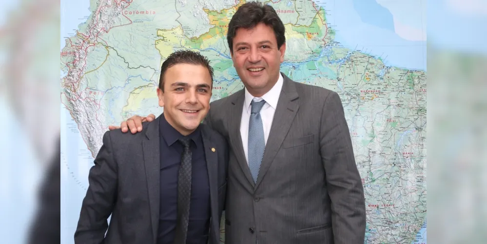 Deputado federal Aliel Machado se reuniu esta semana com o ministro da Saúde, Luiz Henrique Mandetta