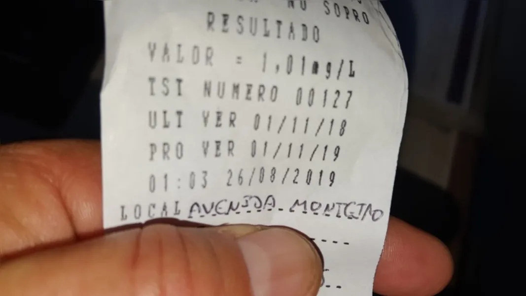 Bafômetro apontou 1,01 mg/l e motorista foi preso em flagrante por embriaguez