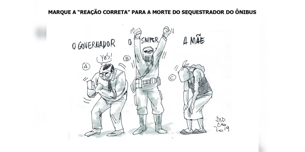 Imagem ilustrativa da imagem Charge da edição desta quarta-feira (21/08/2019) do JM