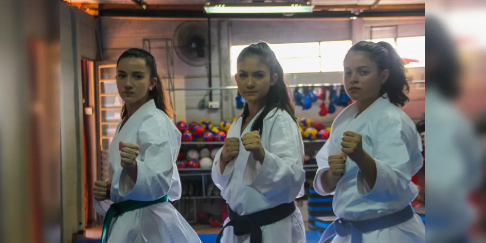 Larissa, Brenda e Thaynara podem conquistar o bicampeonato paranaense em ranking anual no Karatê