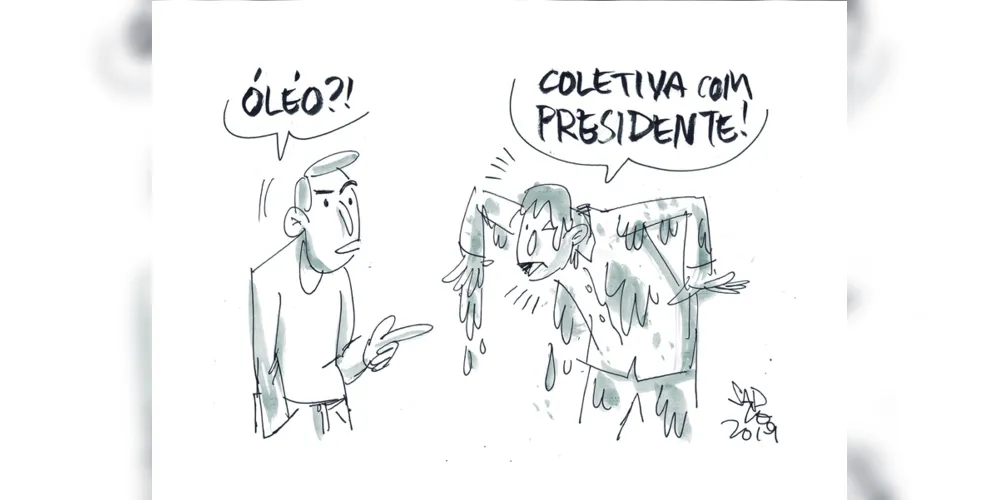 Imagem ilustrativa da imagem Charge da edição desta quarta-feira (16/10/2019) do JM