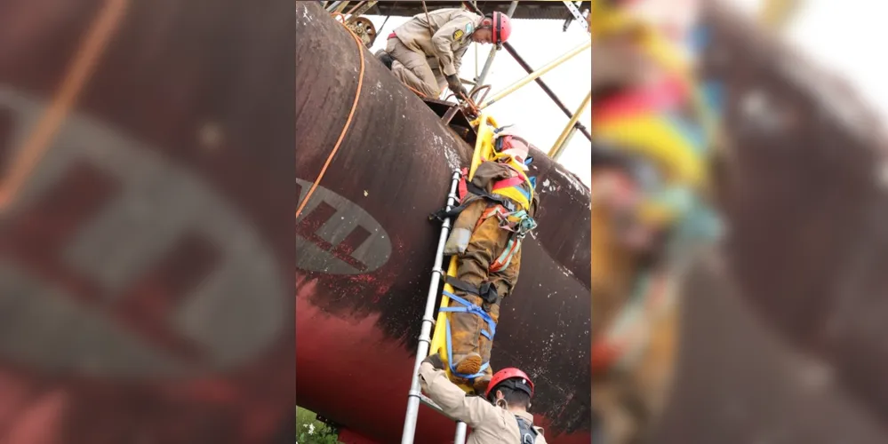 Ação foi realizada no pátio da empresa Rumo, localizado na Avenida Visconde de Mauá, em Oficinas