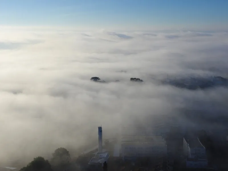Densa névoa faz PG desaparecer. Veja imagens
