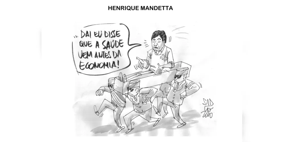 Imagem ilustrativa da imagem Charge da edição desta sexta-feira (17/04/2020) do JM