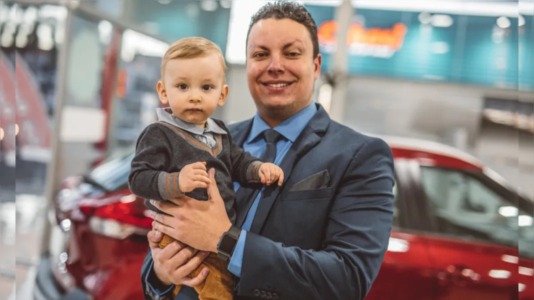 Rene Esturaro e seu filho Bernardo de Paula Esturaro
