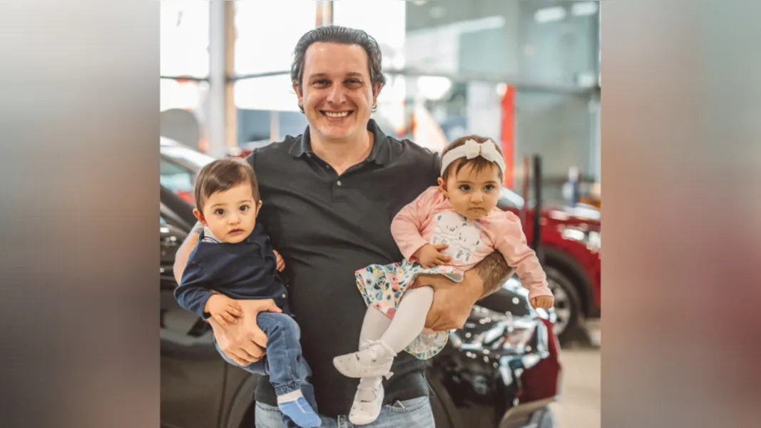 Betto Spósito e seus filhos Marco Pólo e Maria Antônia Baldanzi Spósito