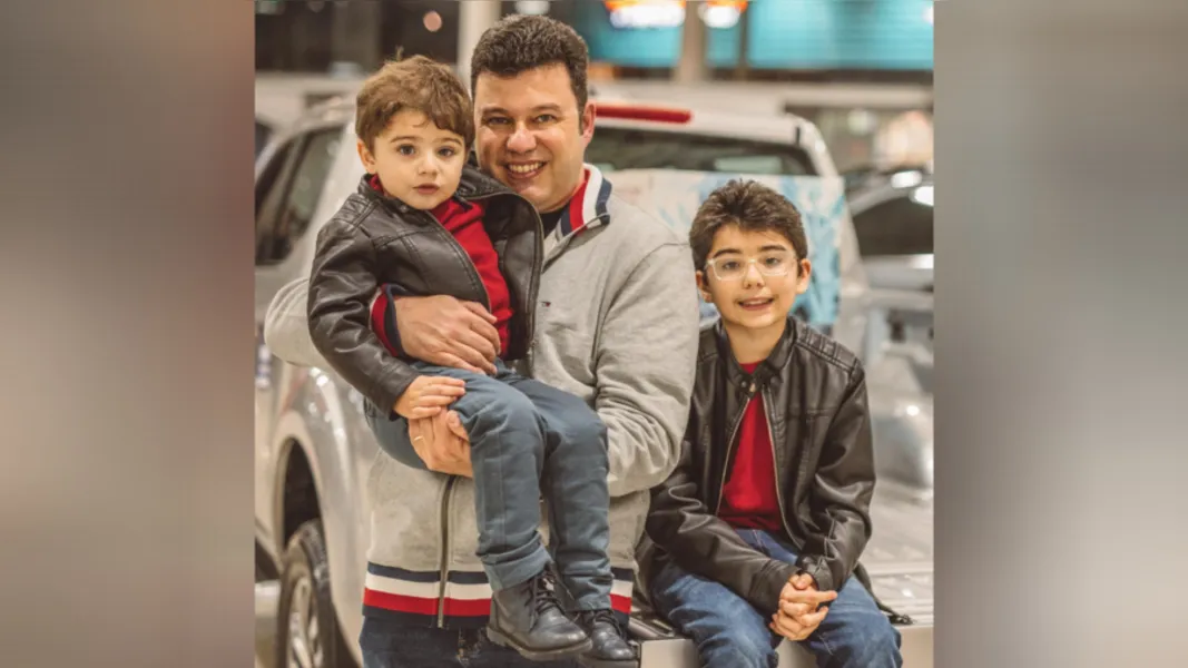 Antonio Carlos Prestes Pereira e seus filhos Lucio e Jonas Henrique Schafranski Prestes Pereira