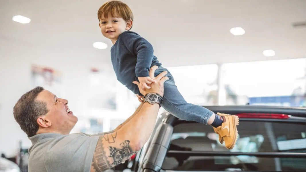 Rodrigo Laureano e seu filho Lucca Laureano