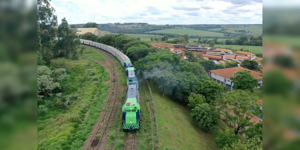 Foram movimentadas pela malha ferroviária 1,38 milhão de toneladas de produtos, 21,3% a mais que em 2019