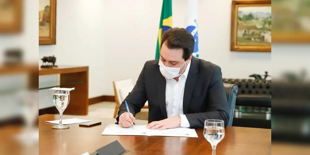 Governador do estado do Paraná, Ratinho Junior (PSD).