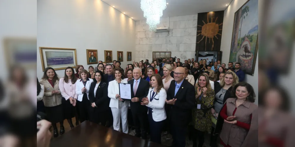 Solenidade, em julho de 2019, que marcou o início da Procuradoria da Mulher.