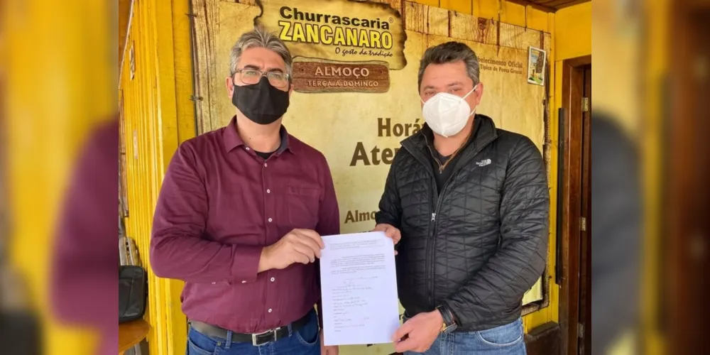Vereador Julio Kuller (MDB) e deputado federal Sergio Souza (MDB).