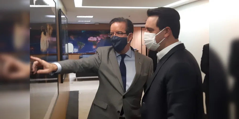 Governador Carlos Massa Ratinho Junior durante visita a Embrapa  -  Brasília, 01/06/2021  -  Foto: Divulgação