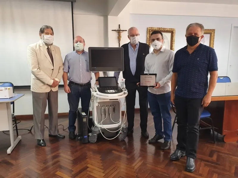  Deputado Federal Aliel Machado visitou a Santa Casa de Ponta Grossa para entrega oficial do equipamento de ultrassonografia