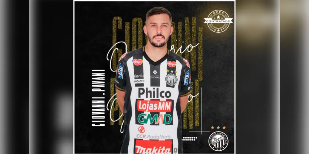Contratação do meia-atacante Giovanni Pavani foi confirmada