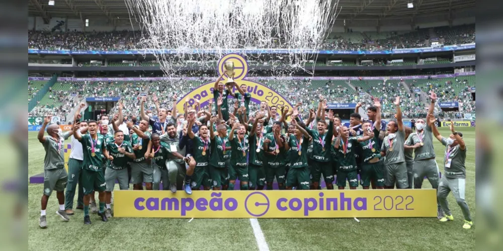 O time alviverde fez a final diante do Santos e venceu por 4 a 0