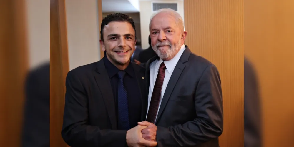 Aliel Machado e o presidente eleito Lula.