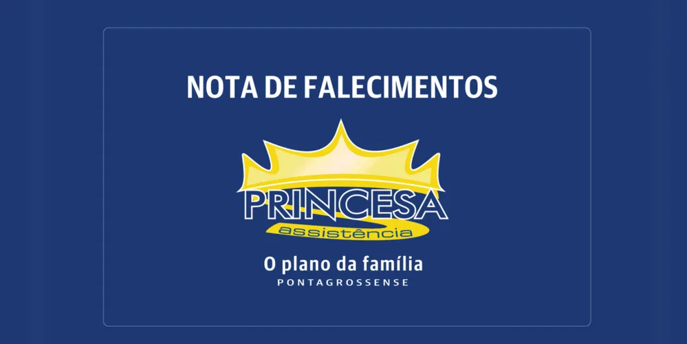 Veja a lista de sepultamentos e falecimentos desta quarta-feira (22), divulgado pelo Serviço Funerário Municipal de Ponta Grossa