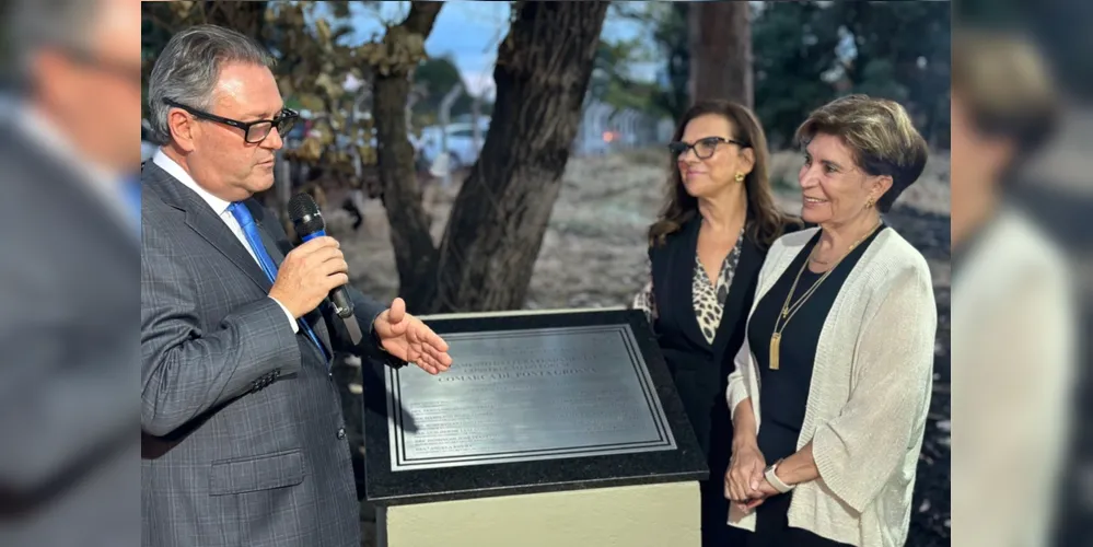 Pedra fundamental do novo fórum de Ponta Grossa é lançada, em Oficinas