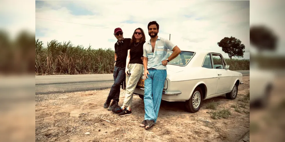Kleber Mendonça Filho, Emilie Lesclaux e Wagner Moura