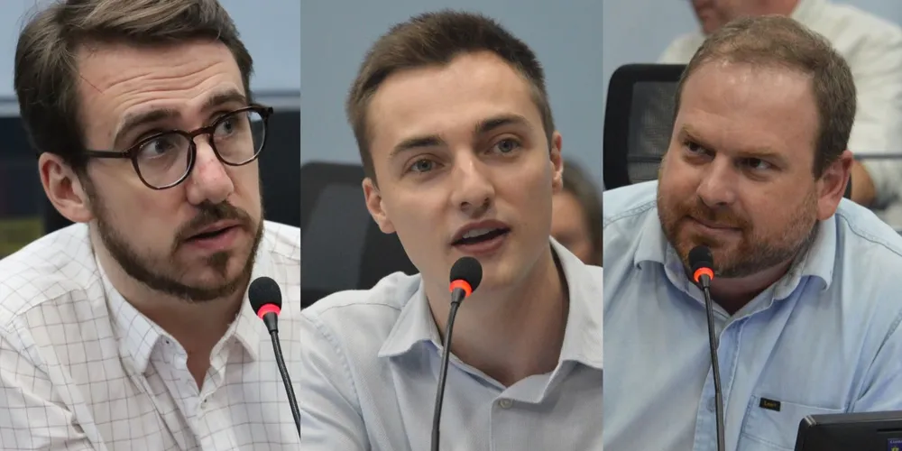 Geraldo Stocco (PV), Ricardo Zampieri (PL) e Guilherme Mazer (PT) proveram intensa discussão no Plenário da Câmara