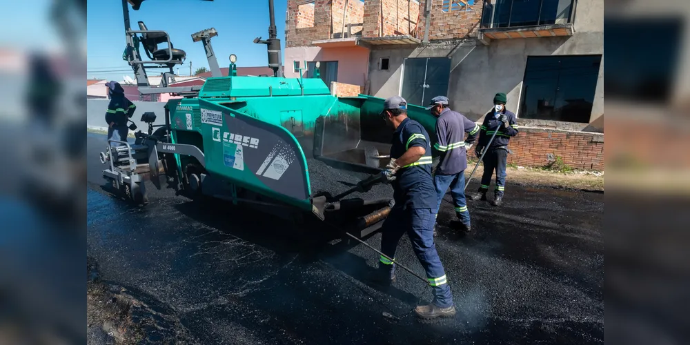 Obras já contemplam 13km de nova pavimentação asfáltica.