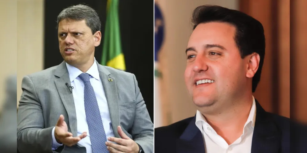 Tarcísio de Freitas e Carlos Massa Ratinho Junior