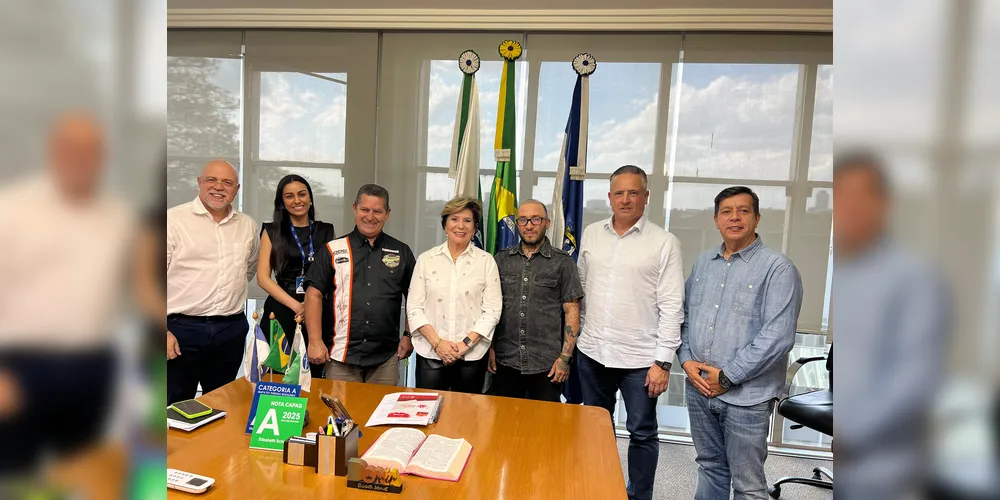 A prefeita Elizabeth Schmidt recebeu os empresários Júnior e Jair Máximo