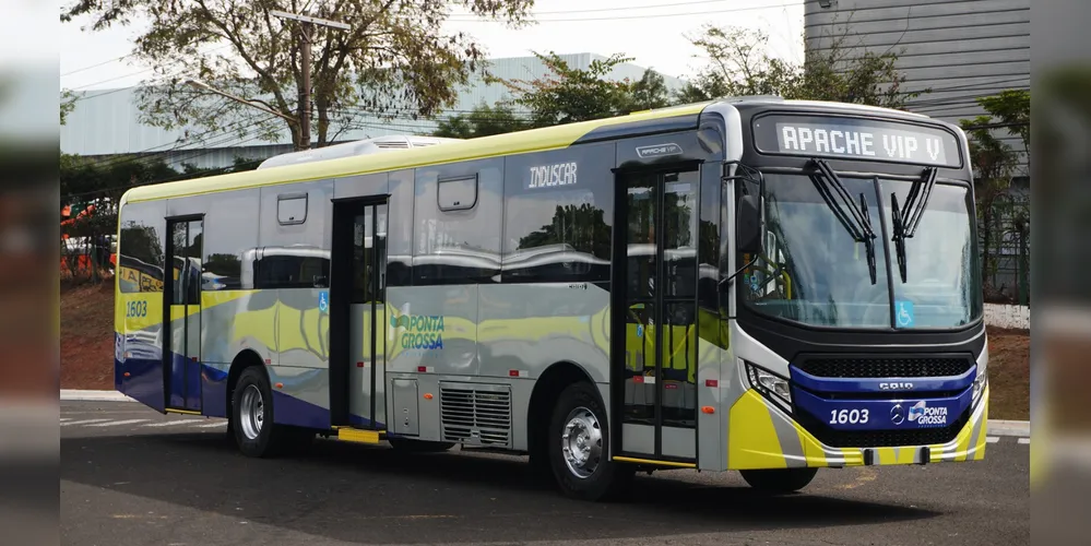 Os novos ônibus do transporte coletivo de Ponta Grossa