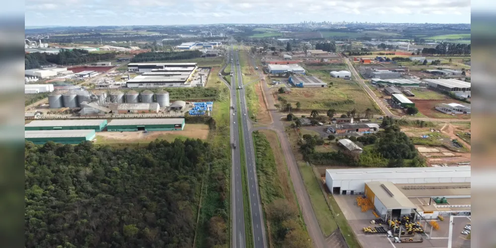 O Distrito Industrial de Ponta Grossa.