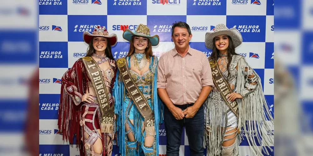 O prefeito Gerson Nunes esteve com as representantes oficiais do evento