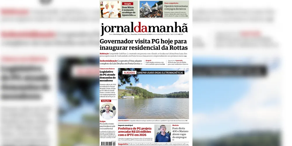 Imagem ilustrativa da imagem Capa da edição desta terça-feira (03/03/206), do JM