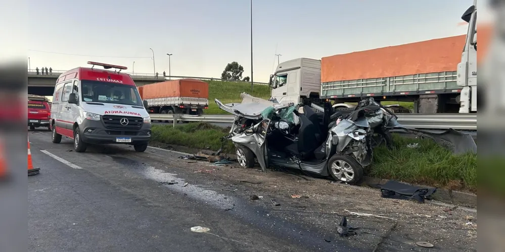 Acidente registrado na BR-376, na última quinta-feira (9)