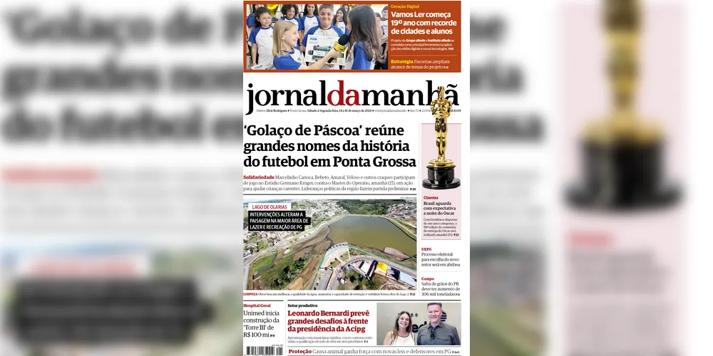 Imagem ilustrativa da imagem Capa da edição deste fim de semana (14/15 e16/03/2026), do JM