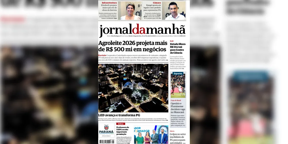 Imagem ilustrativa da imagem Capa da edição deste fim de semana (25, 26 e 27/04/2026), do JM