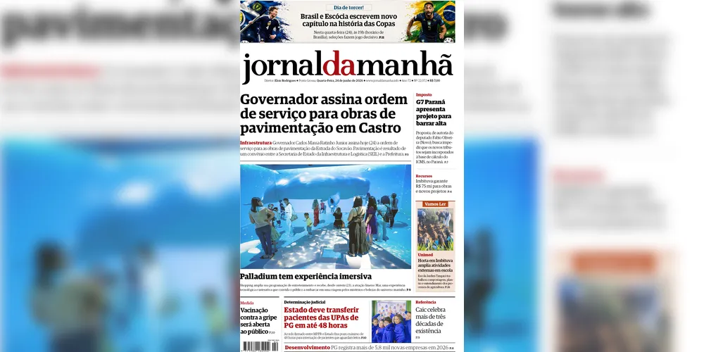 Imagem ilustrativa da imagem Capa da edição desta quarta-feira (24/06/2026), do JM